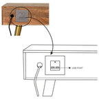 Cement Brass Cable Writing Desk