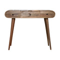 Oak-Tone Round Dressing Table