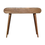 Oak-Tone Round Dressing Table