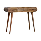 Oak-Tone Round Dressing Table