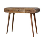 Oak-Tone Round Dressing Table