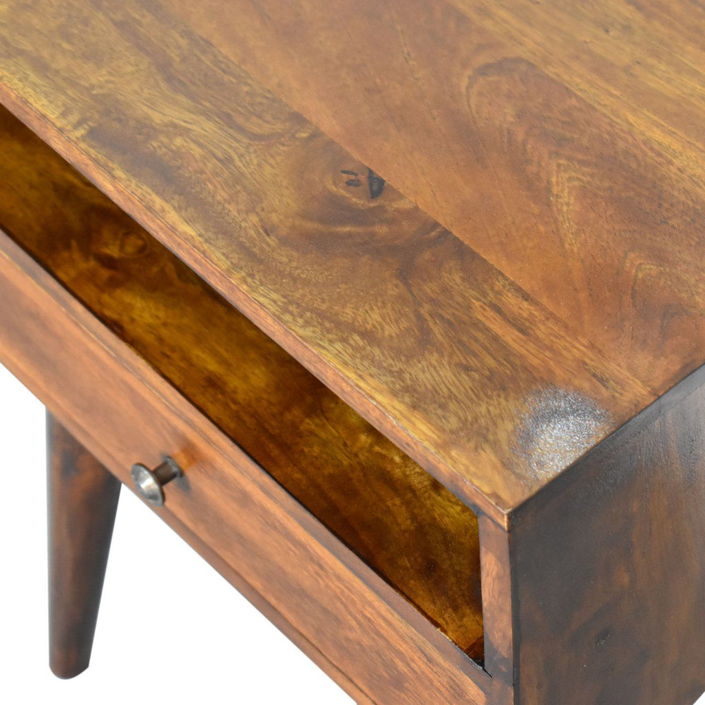 Modern Chestnut Solid Wood Bedside