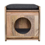 Round Cut-Out Pet Bed with Seat Pad