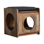 Round Cut-Out Pet Bed with Seat Pad