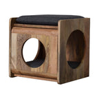 Round Cut-Out Pet Bed with Seat Pad