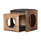Round Cut-Out Pet Bed with Seat Pad