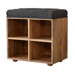 Mini Black Shoe Storage Footstool
