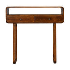 U-Curved Chestnut Console Table