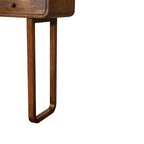 U-Curved Chestnut Console Table