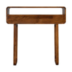 U-Curved Chestnut Console Table