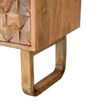 U-Shaped Black Tweed Pineapple Bench