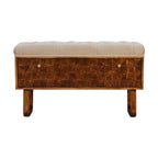 U-Shaped Chestnut Pineapple Bench