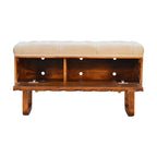 U-Shaped Chestnut Pineapple Bench