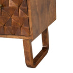 U-Shaped Chestnut Pineapple Bench