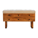U-Shaped Chestnut Pineapple Bench