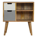 Grey and White Drawer Cabinet