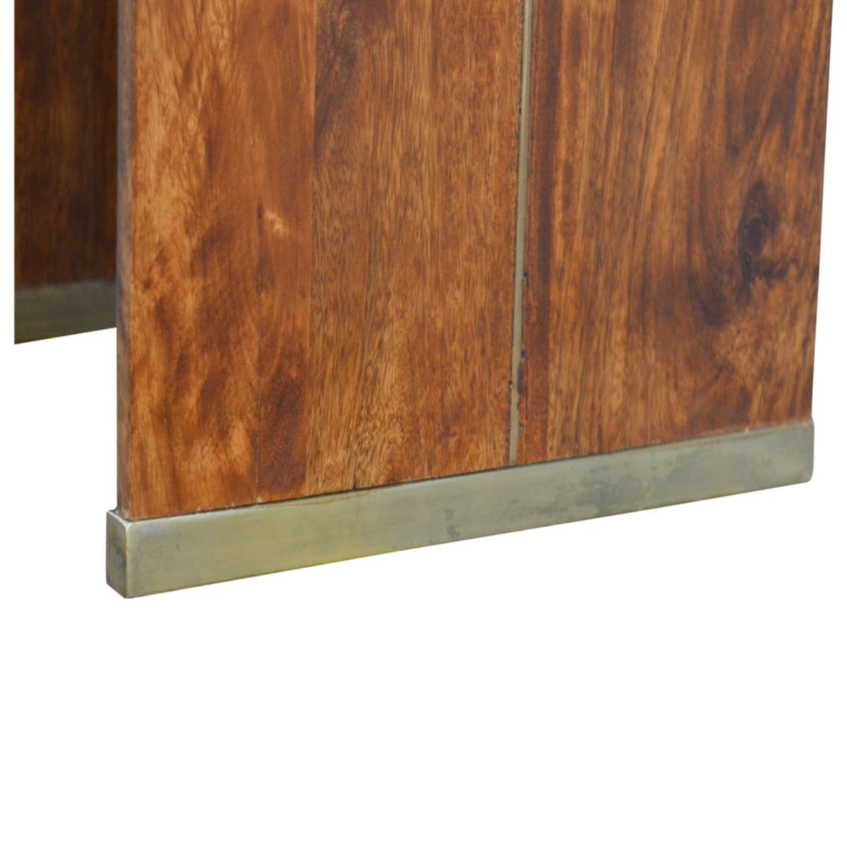 Chestnut End Table with Gold Inlay