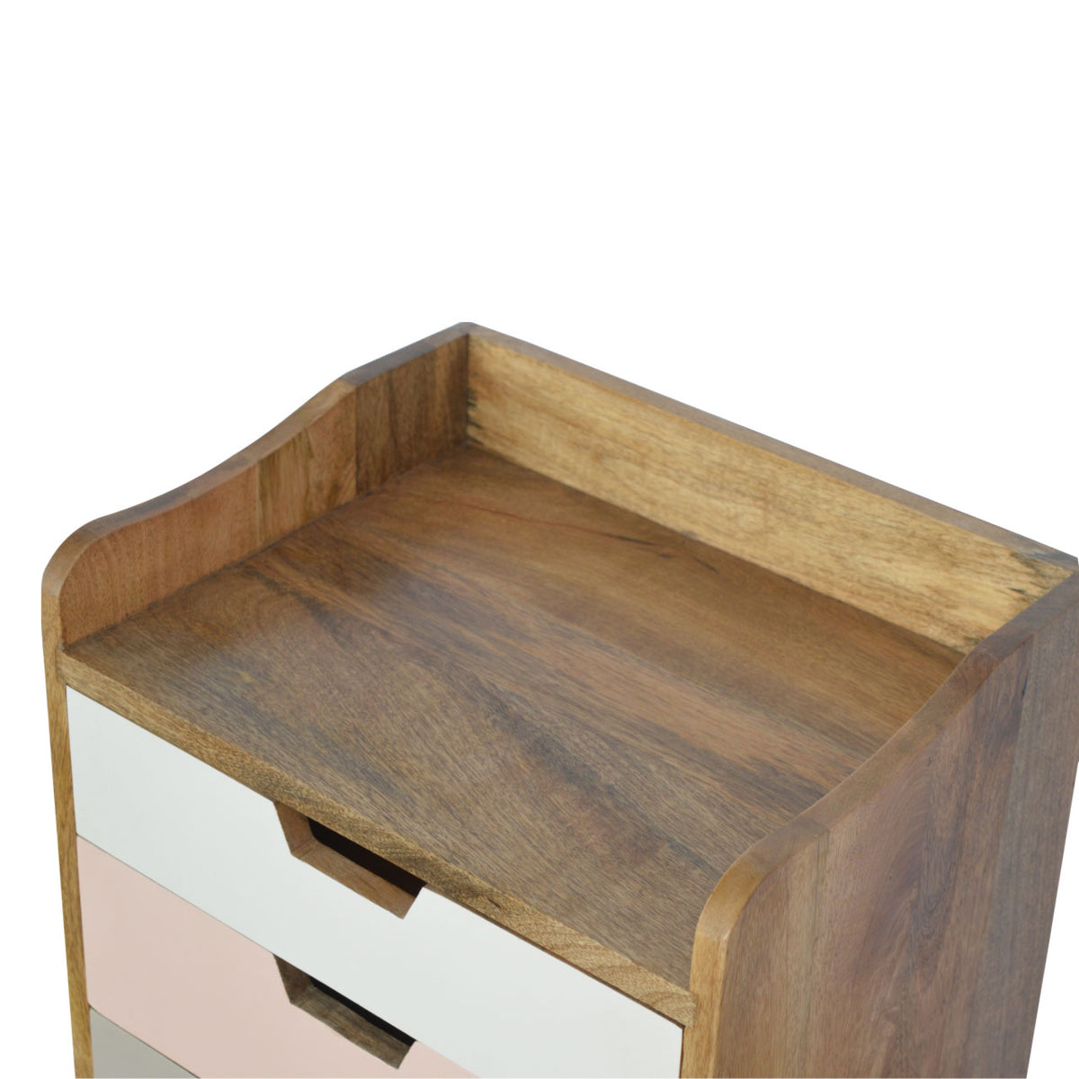 Pink Hand Painted Cut out Bedside
