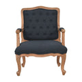 Navy Blue Linen French Style Chair