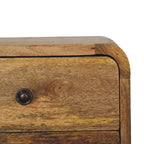 Mini Curve Oak-Tone Floating Bedside