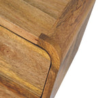Mini Curve Oak-Tone Floating Bedside