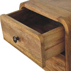 Mini Curve Oak-Tone Floating Bedside