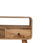 Mini Curved Oak-Tone Media Unit