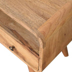 Mini Curved Oak-Tone Media Unit