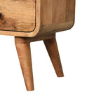 Mini Curved Oak-Tone Media Unit