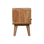 Mini Curved Oak-Tone Media Unit