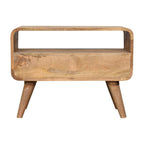 Mini Curved Oak-Tone Media Unit