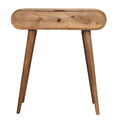 Mini Oak-Tone Round Dressing Table