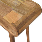 Mini Oak-Tone Round Dressing Table