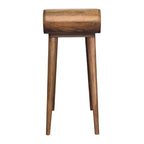 Mini Oak-Tone Round Dressing Table
