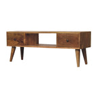 Classic Oak-Tone Coffee Table