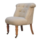 Bouclé Cream Accent Chair