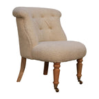 Bouclé Cream Accent Chair