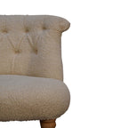 Bouclé Cream Accent Chair