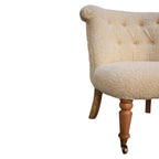 Bouclé Cream Accent Chair