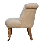 Bouclé Cream Accent Chair