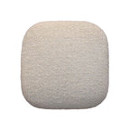 Bouclé Cream Square Footstool