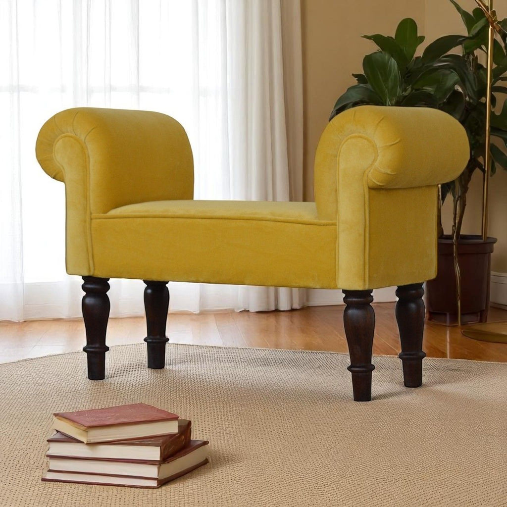 Boucle Cream Bench