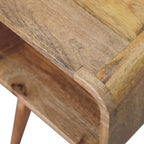 Mini Curved Open Bedside Table