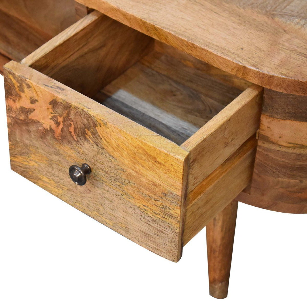 Mini Rounded Dual Drawer Entertainment Unit