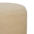 Bouclé Cream Round Footstool