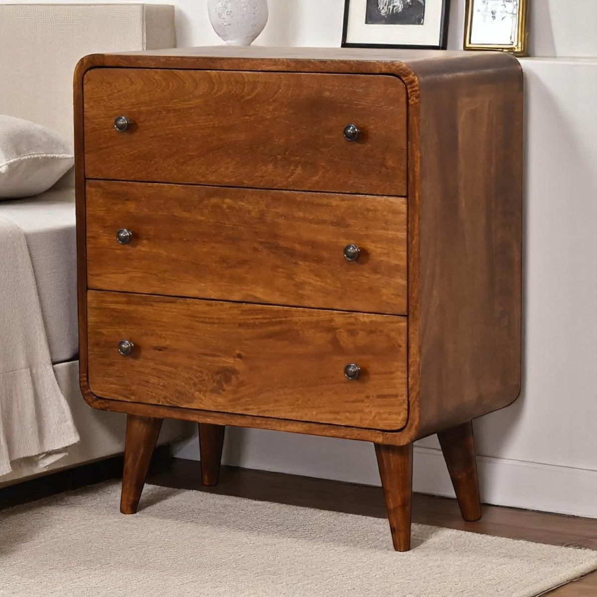 Mini Curved Chestnut Chest