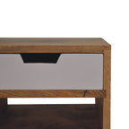 Mini Grey and White Cut-Out Bedside