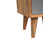 Mini Grey and White Cut-Out Bedside
