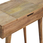 Mini Oak-Tone Dressing Table