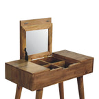 Mini Oak-Tone Dressing Table
